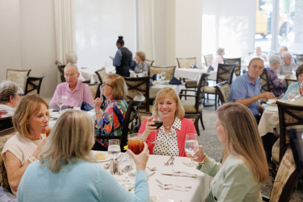 Seniors in the Morehead Grille at The Village on Morehead